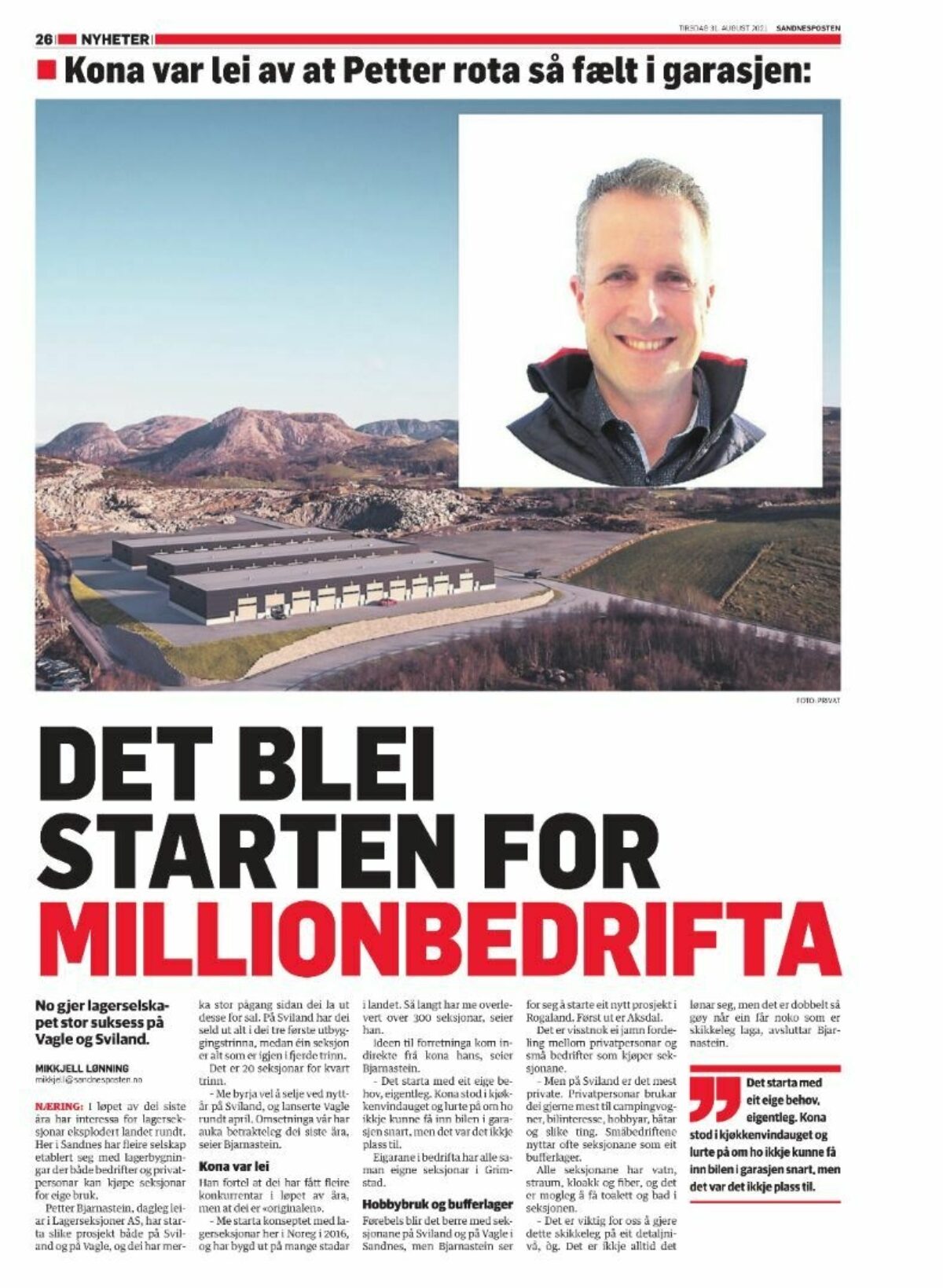 Sandnesposten Lagerseksjoner 210831
